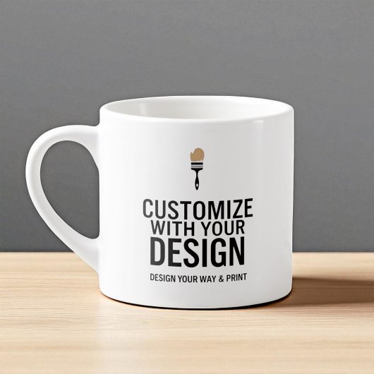 Custom Minimalist Personalized Company Branded  Espresso Kop