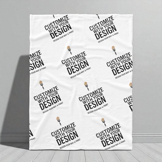 Custom Minimalist Personalized Company Branded Fleece Deken