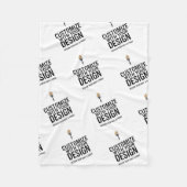 Custom Minimalist Personalized Company Branded Fleece Deken (Voorkant)