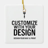 Custom Minimalist Personalized Company Branded  Keramisch Ornament (Voorkant)