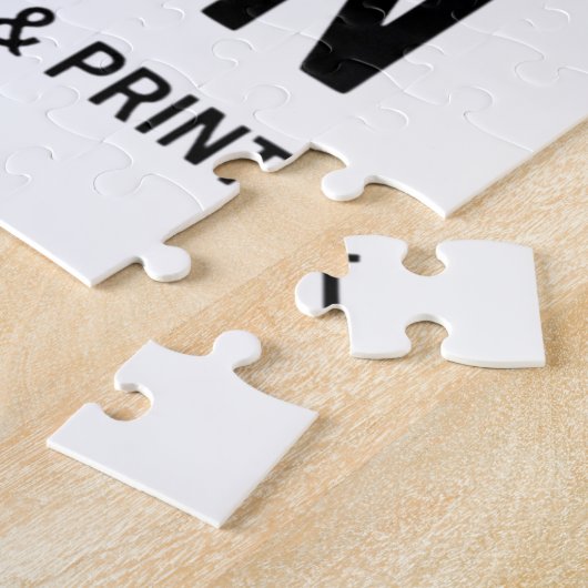 Custom Minimalist Personalized Company Branded Legpuzzel (Zijkant)
