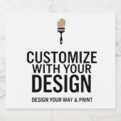 Custom Minimalist Personalized Company Branded  Sparkling Wijnetiket (Enkel label)
