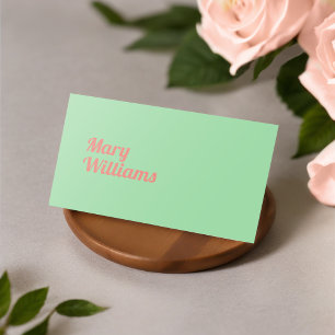 Custom Minimalist Plain Green Ash Visitekaartje