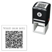 Custom Minimalist QR Code Website Zakelijk Faceboo Zelfinktende Stempel (In situ)