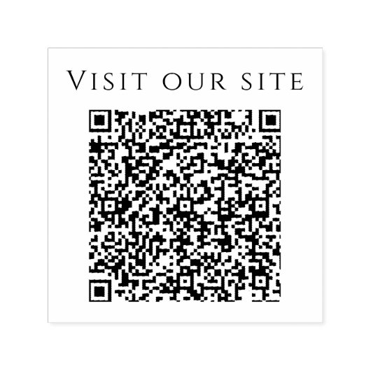 Custom Minimalist QR Code Website Zakelijk Faceboo Zelfinktende Stempel (Design)