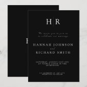 Custom Minimalist Wedding Invitation (Devant / Derrière)
