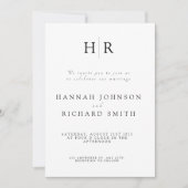 Custom Minimalist Wedding Invitation (Devant)