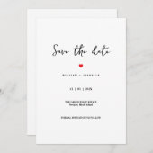 Custom Minimalistic Wedding Save the Date (Devant / Derrière)
