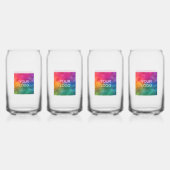 Custom Minimalistische Sjabloon Business Logo Set  Blikvorm Glas (Achterkant)