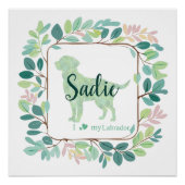 Custom Mint Labrador Retriever Silhouette Poster Perfect Poster (Voorkant)