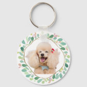 Custom mint poodle keychain Photo Personalized (Achterkant)