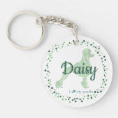 Custom mint poodle keychain Photo Personalized (Voorkant)