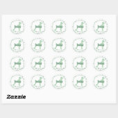 Custom mint poodle sticker - Personalized Gift  (Feuille)