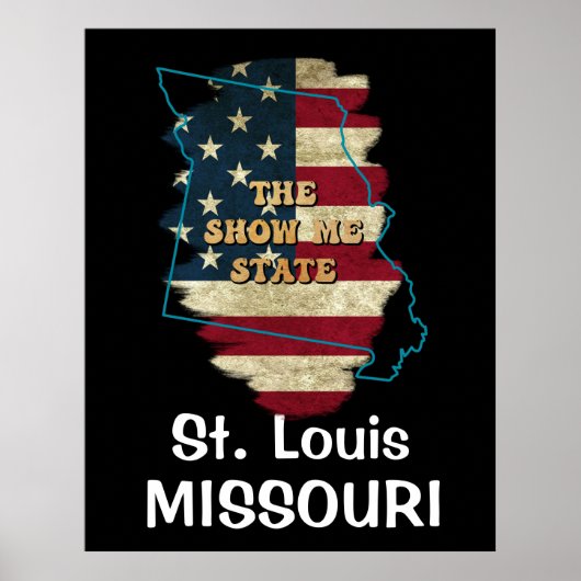 Custom Missouri State Poster (Voorkant)