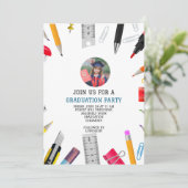 Custom modern afstuderen kinder kleuterschool kaart (Staand voorkant)