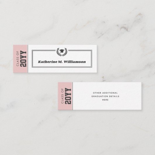 Custom Modern Afstuderen naam Kaart Inserts Contactkaartje (Voorkant / Achterkant)