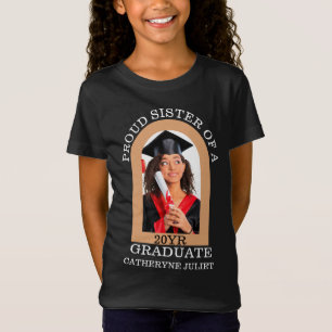 Custom Modern Arch Foto trotse zus afstuderen T-shirt