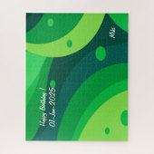 Custom Modern Artistiek Kleurrijk Abstract Groen Legpuzzel (Verticaal)