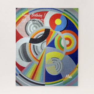 Custom Modern Artistiek Kleurrijke Abstracte Cirke Legpuzzel