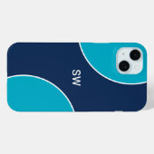 Custom Modern Blue Minimalist Case-Mate iPhone Case (Achterkant (horizontaal))