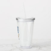 Custom Modern Blue One Silly Goose First Birthday Acryl Drinkbeker (Links)