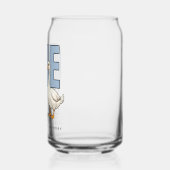 Custom Modern Blue One Silly Goose First Birthday Blikvorm Glas (Links)