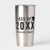 Custom Modern Bold Klasse van 2025 Afstuderen Geïsoleerde Drinkbeker (Links)