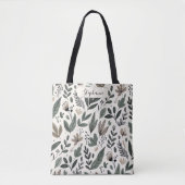 Custom Modern Botanical Everyday Style Draagtas (Voorkant)