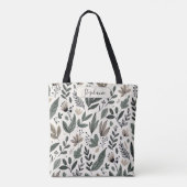 Custom Modern Botanical Everyday Style Draagtas (Achterkant)