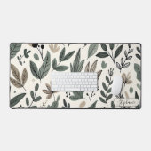 Custom Modern Botanical Workspace Design (Clavier et souris)