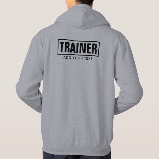 Custom Modern Both Sided Print Mens Grey Trainer Hoodie (Achterkant)