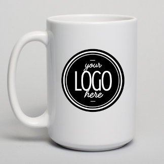 Custom Modern Business Logo Branded Coffee  Koffiemok