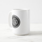 Custom Modern Business Logo Branded Coffee  Koffiemok (Voorkant links)