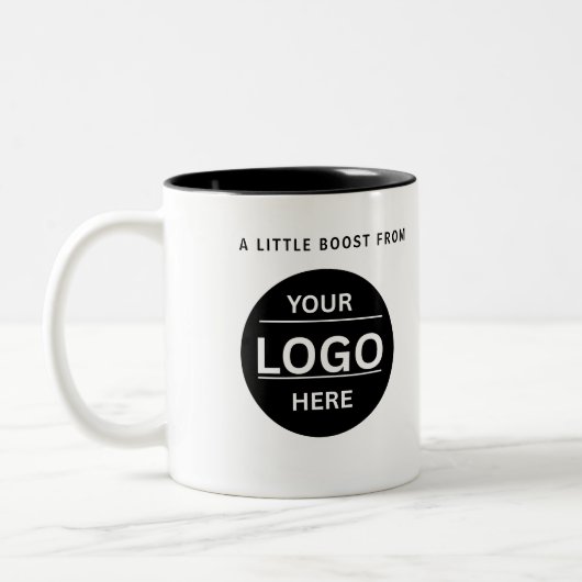 Custom Modern Business Logo Branded Coffee Mug (Gauche)