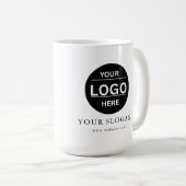 Custom Modern Business Logo Branded Coffee Mug (Devant droit)