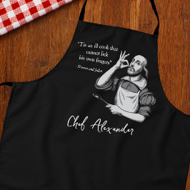 Custom Modern Chef Grappig Shakespeare Quote Schort