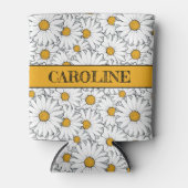 Custom Modern Chic  Daisy Floral Patroon Blikjeskoeler (Voorkant)