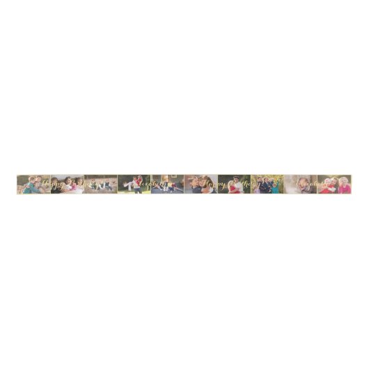 Custom Modern Cool Trendy Birthday Photo Gift Wrap Lint (Voorkant)