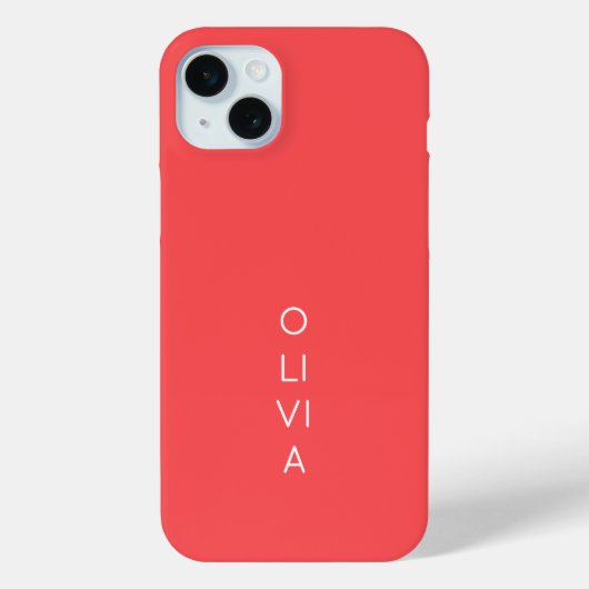 Custom Modern Coral Minimalist Case-Mate iPhone Case (Achterkant)