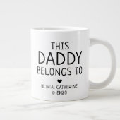 Custom Modern Deze papa behoort tot de Vaderdag Extra Grote Beker (Rechts)