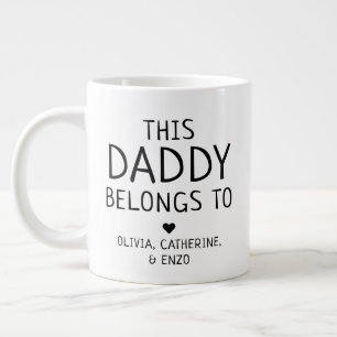 Custom Modern Deze papa behoort tot de Vaderdag Extra Grote Beker