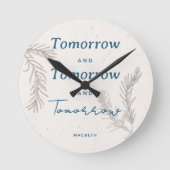 Custom Modern Eenvoudig Custom Elegant Boho Ronde Klok (Voorkant)