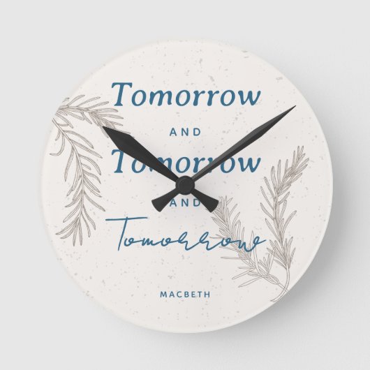 Custom Modern Eenvoudig Custom Elegant Boho Ronde Klok (Voorkant)