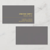 Custom Modern Elegant Gold Minimalist Luxe Visitekaartje (Voorkant / Achterkant)