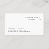 Custom Modern Elegant Minimal Design Sjabloon Scha Visitekaartje (Achterkant)