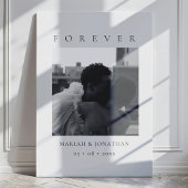 Custom Modern Elegant Minimal Pas getrouwd Gift Canvas Afdruk