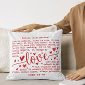 Custom Modern Elegant Name & Date Couple Gift Kussen