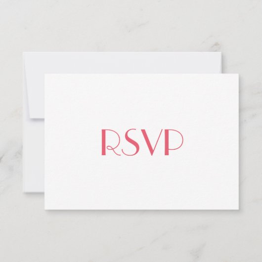 Custom Modern Elegant Party RSVP Invitation Kaart (Achterkant)