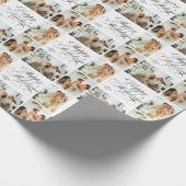 Custom Modern Elegant Photo Happy Holidays Script Cadeaupapier (Hoek)