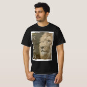 Custom Modern Elegant Pop Art Lion Gezicht Mannen  T-shirt (Voorkant volledig)
